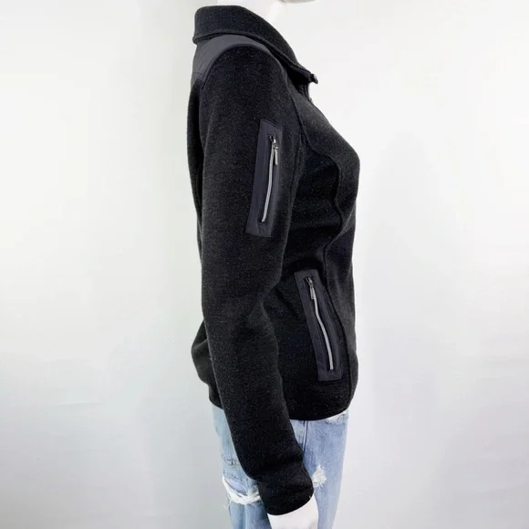 Kuhl Black Knit Zip Up Jacket Size S with Pockets Casual Athleisure Outdoors - Picture 9 of 11